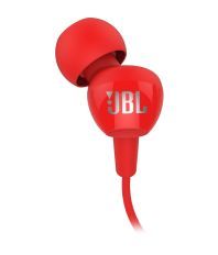 JBL C100SI In Ear Wired Earphones With Mic Red