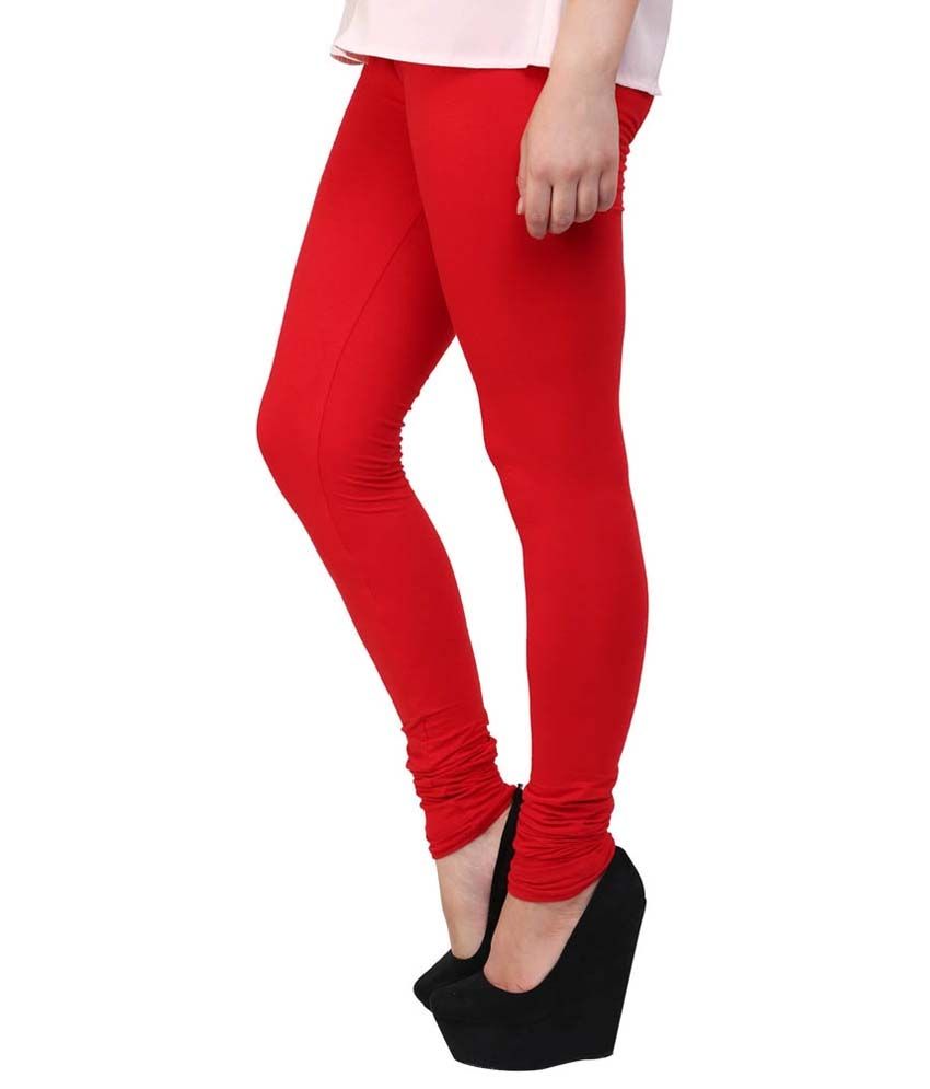 Leela Red Cotton Leggings Price in 