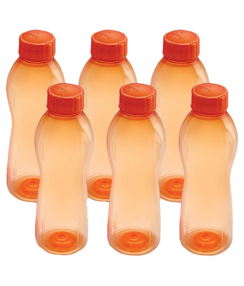 Cello Orange Water Bottles 1000 ml Pack of 6 Buy Online at Best