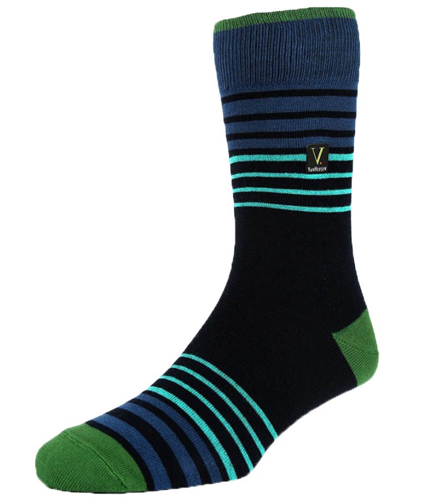 Van Heusen Multicolour Cotton Full Length Socks for Men - 3 Pair Pack ...