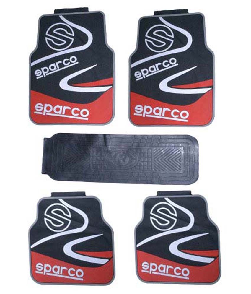 Takecare Sparco Multicolour Rubber Floor Mats For Maruti Suzuki