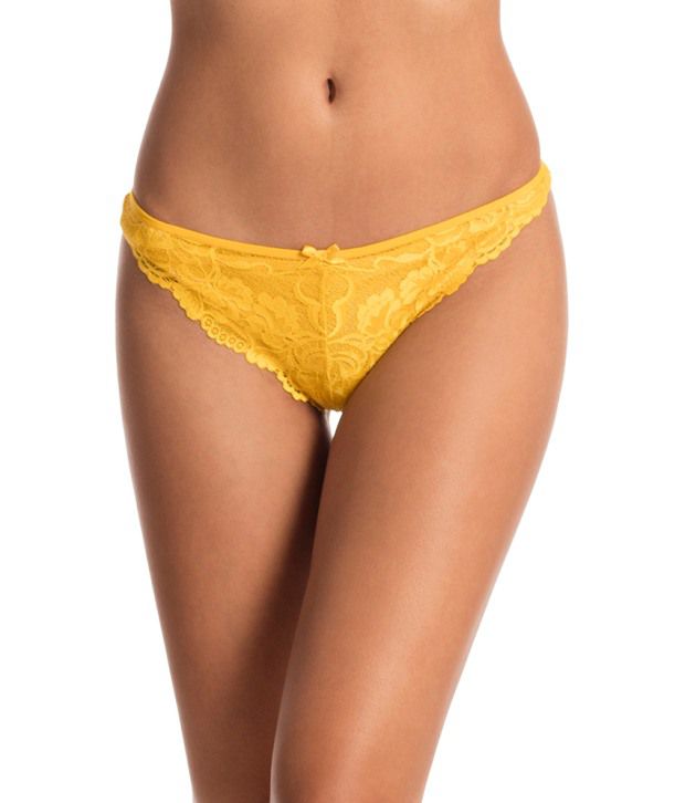 Buy Prettysecrets Yellow Lace Panties Online At Be