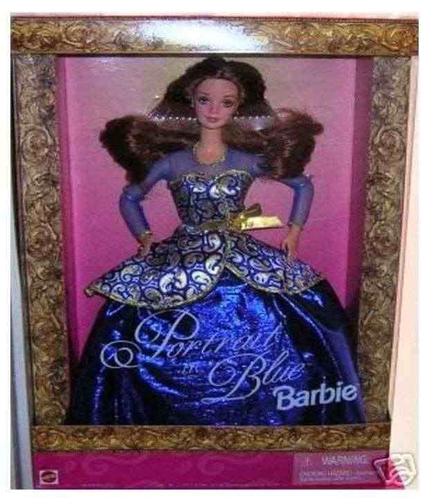 portrait in blue barbie