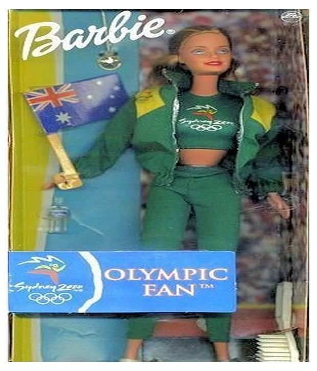 Barbie Sydney 2000 Olympic Games Fan Barbie Doll With British Flag