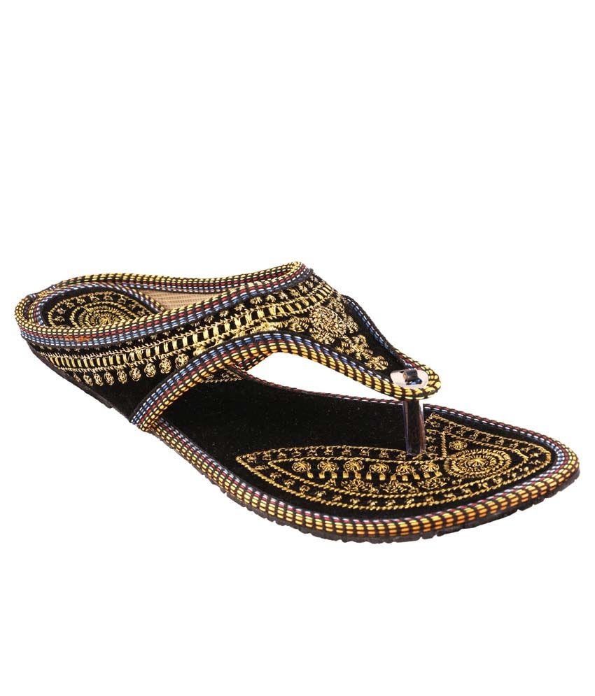 Fans Footcraft Black Flats Price in India- Buy Fans Footcraft Black ...