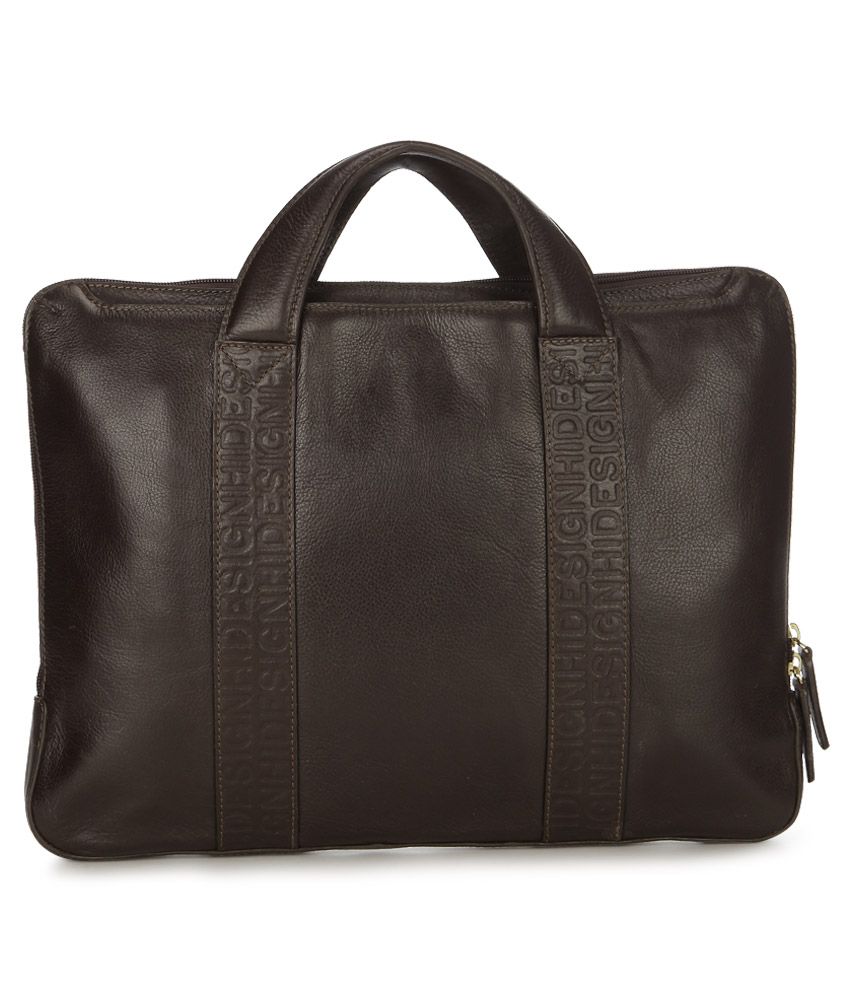 Hidesign Brown Leather Laptop Sleeve - Buy Hidesign Brown ...