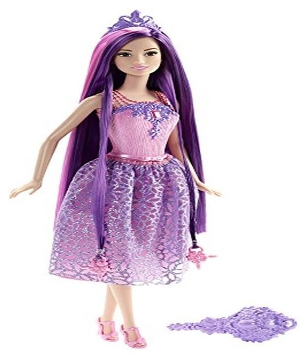 barbie endless hair kingdom princess doll purple