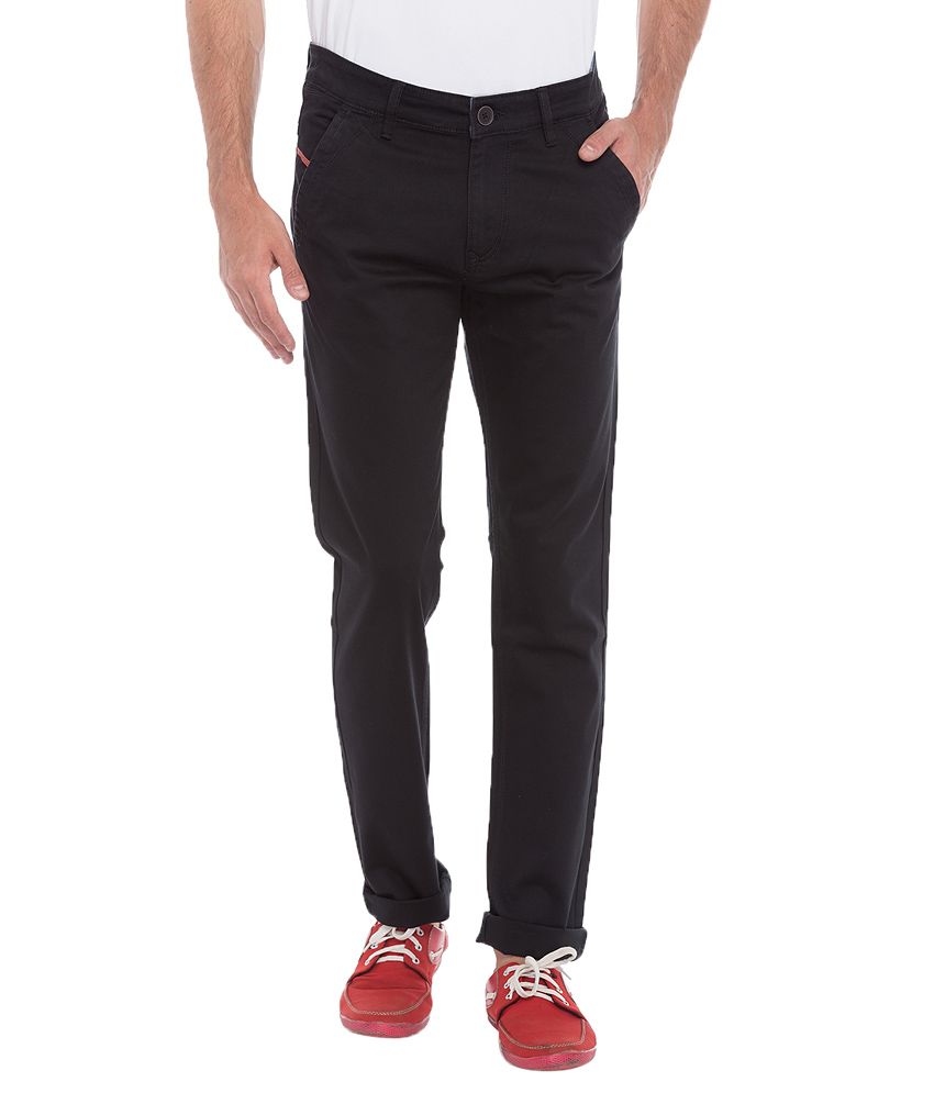 spykar slim fit cotton joggers