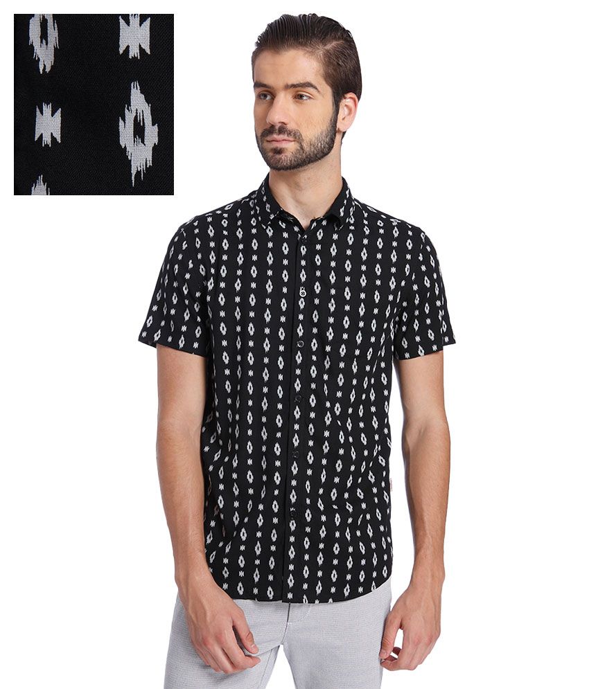 Jack & Jones Black Viscose Slim Fit Casual Shirt Buy Jack & Jones Black Viscose Slim Fit