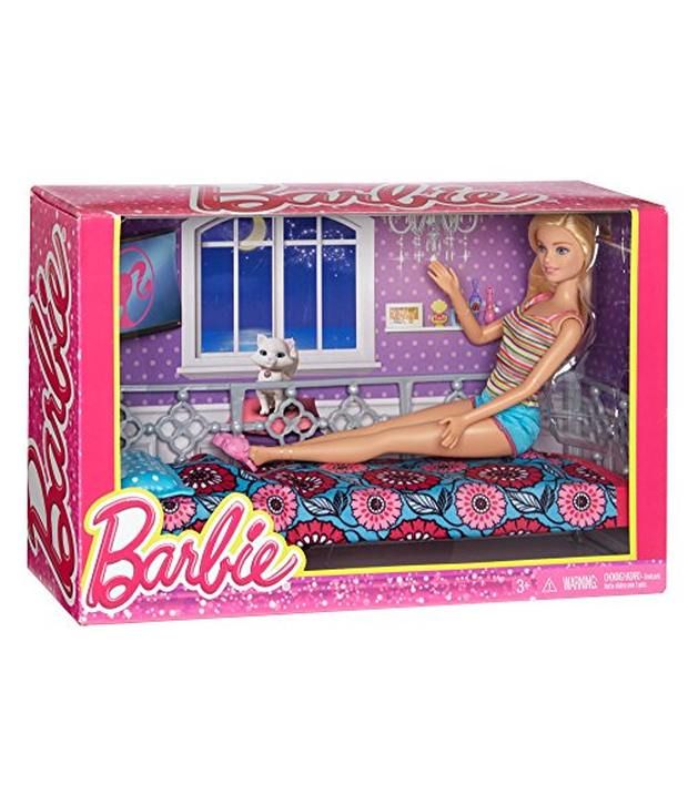 barbie doll and bedroom furniture set