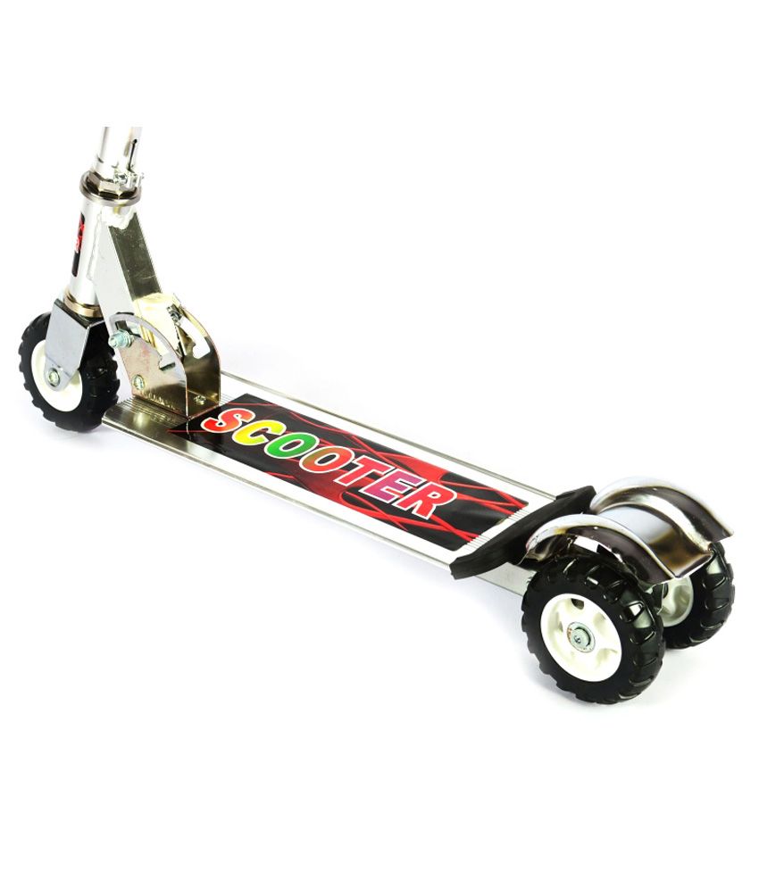 Krypton Grey Metal and Plastic Foldable 3 Wheel Scooter for Unisex ...