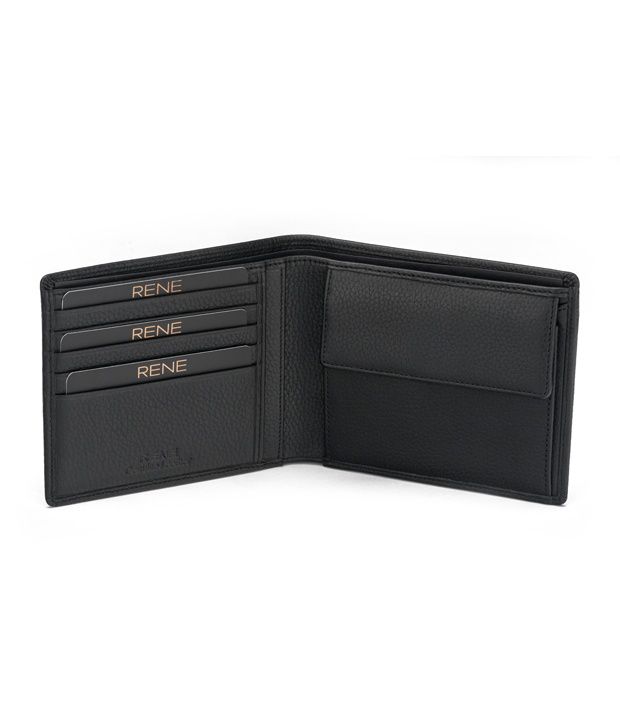 Rene Leather Black Casual Short Wallet: Buy Online at Low Price in ...
