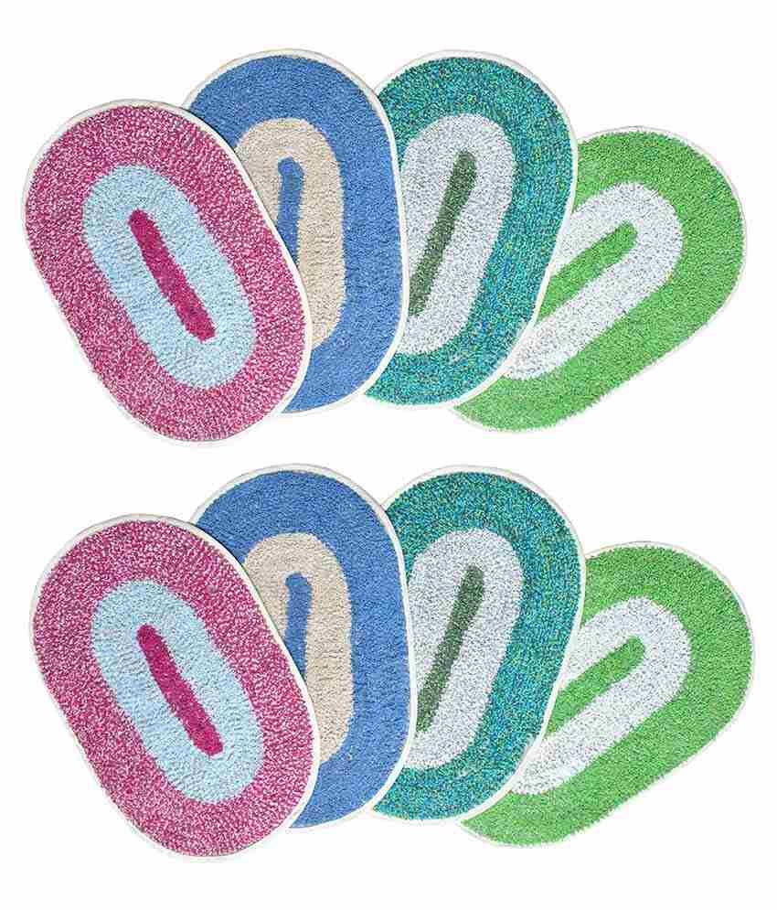 Suncity Multicolour Cotton Floor Mat - Pack of 8 - Buy Suncity