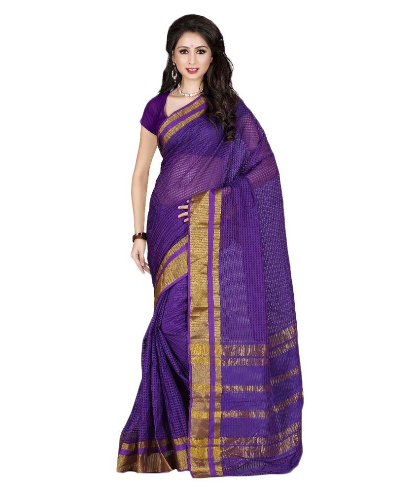 purple cotton sarees