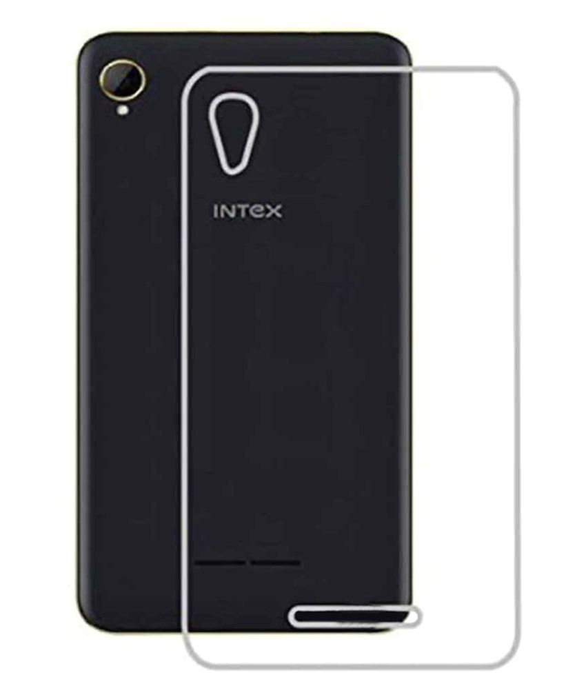 Kolorfame Plain Back Cover For Intex Aqua 4G Plus Transparent Plain