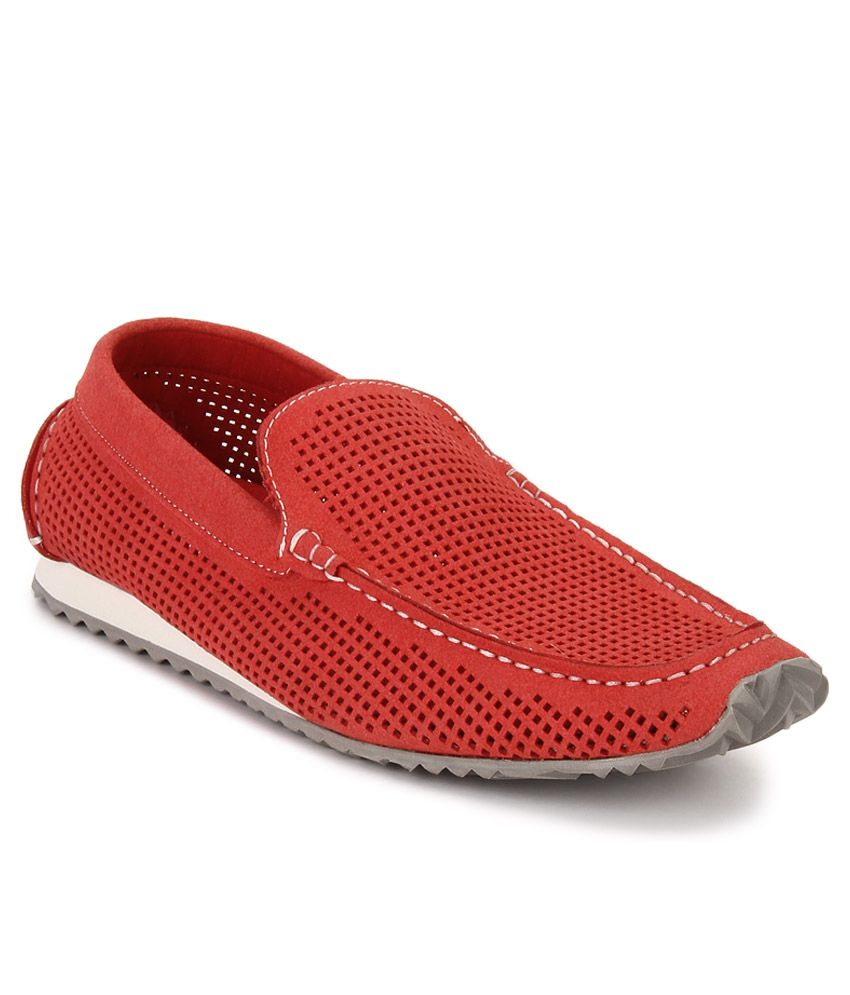 red steve madden loafers