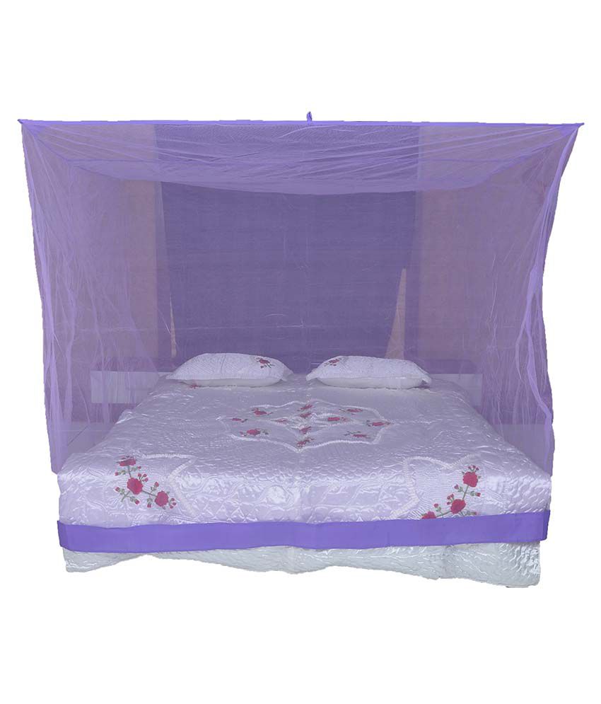     			Riddhi Purple Polyester Double Mosquito Net