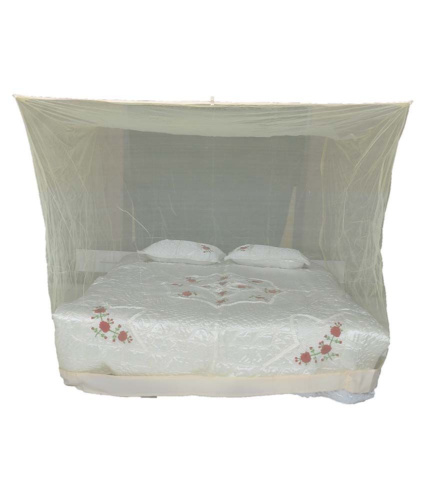     			Riddhi Yellow Polyester Double Mosquito Net