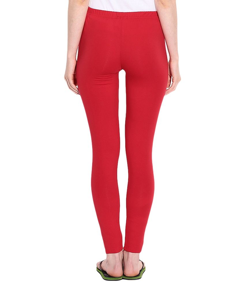 RP Boutique Red Cotton Lycra Leggings Price in India - Buy RP Boutique ...