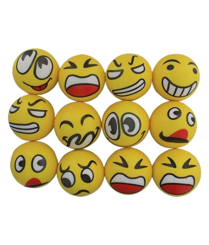 Tootpado Yellow Rubber Smiley Face Ball - Pack of 12 - Buy Tootpado ...