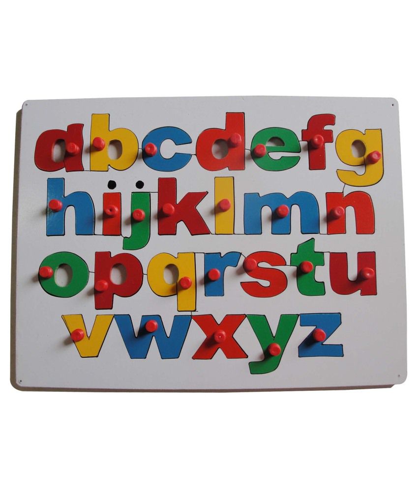 Little Genius Wooden Lower Case Alphabet Puzzle Board - Buy Little ...