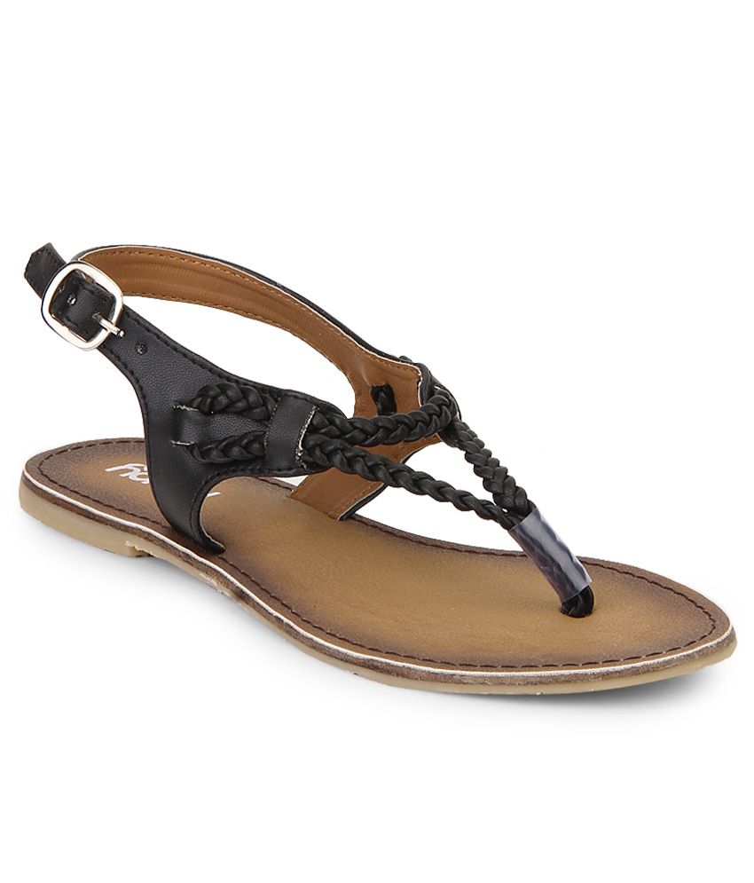 Honey By Pantaloons Black Flat Sandals Price in India- Buy Honey By ...