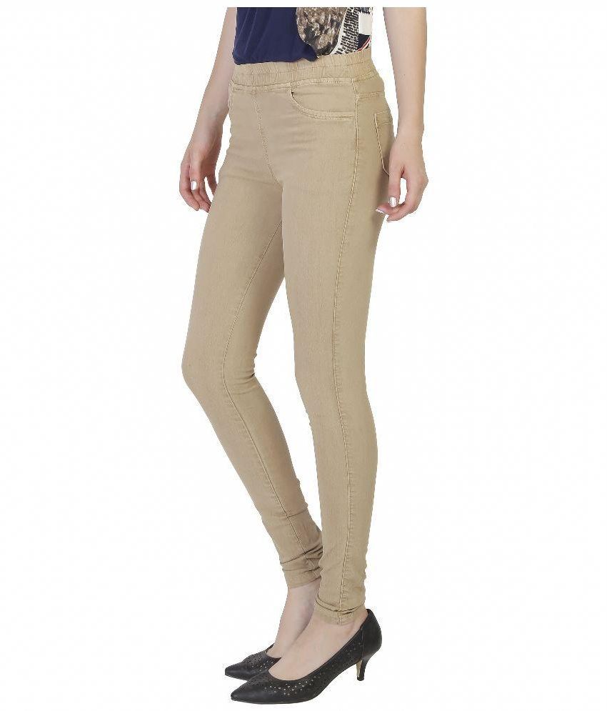 beige jeggings