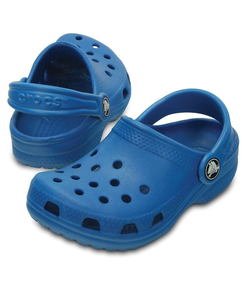 blue clear crocs