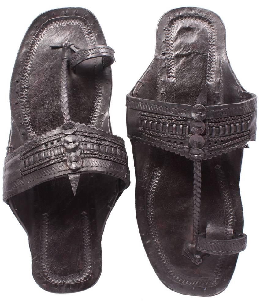 kolhapuri chappal gents black