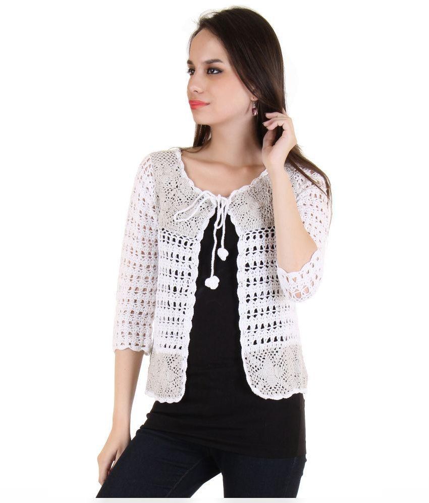 Crochet Company White Cotton Shrugs 
