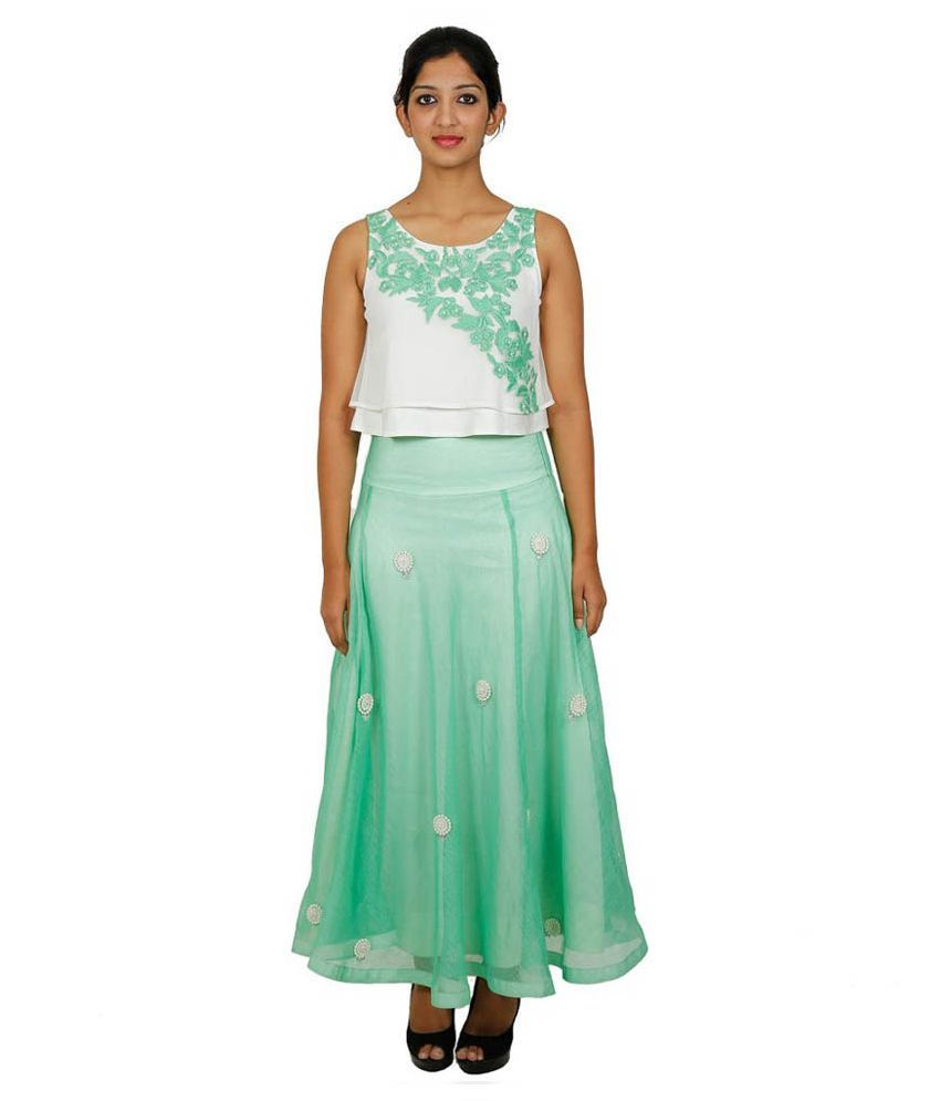 nebula maxi skirt green
