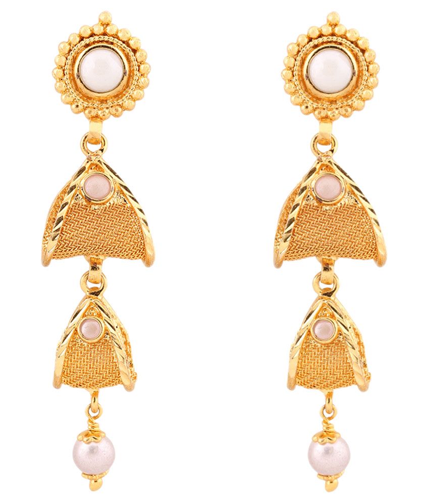 RP Immitation Golden Brass Hanging Earrings Buy RP Immitation Golden