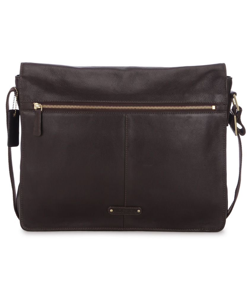 Hidesign Aiden 01 Brown Leather Messenger Bag - Buy Hidesign Aiden 01 ...