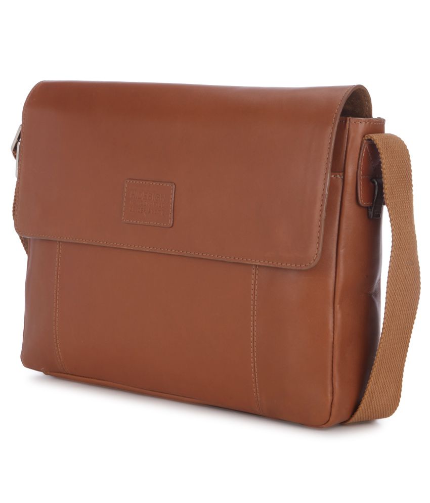 Hidesign Stephenson 01 Tan Leather Messenger Bag - Buy Hidesign ...