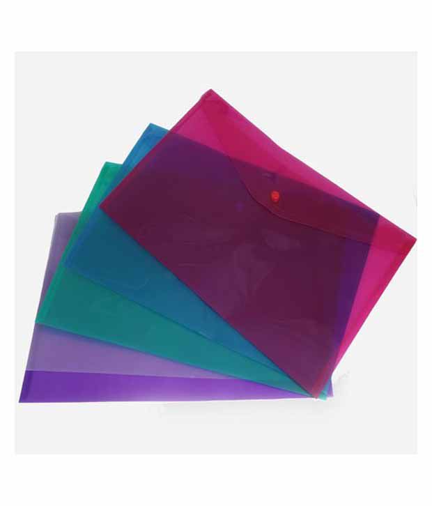     			TEP Multicolour Plastic Folder - Pack of 20