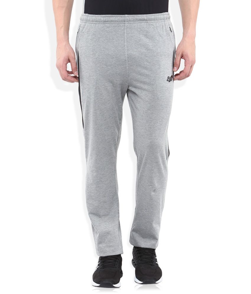 gray track pants outfit