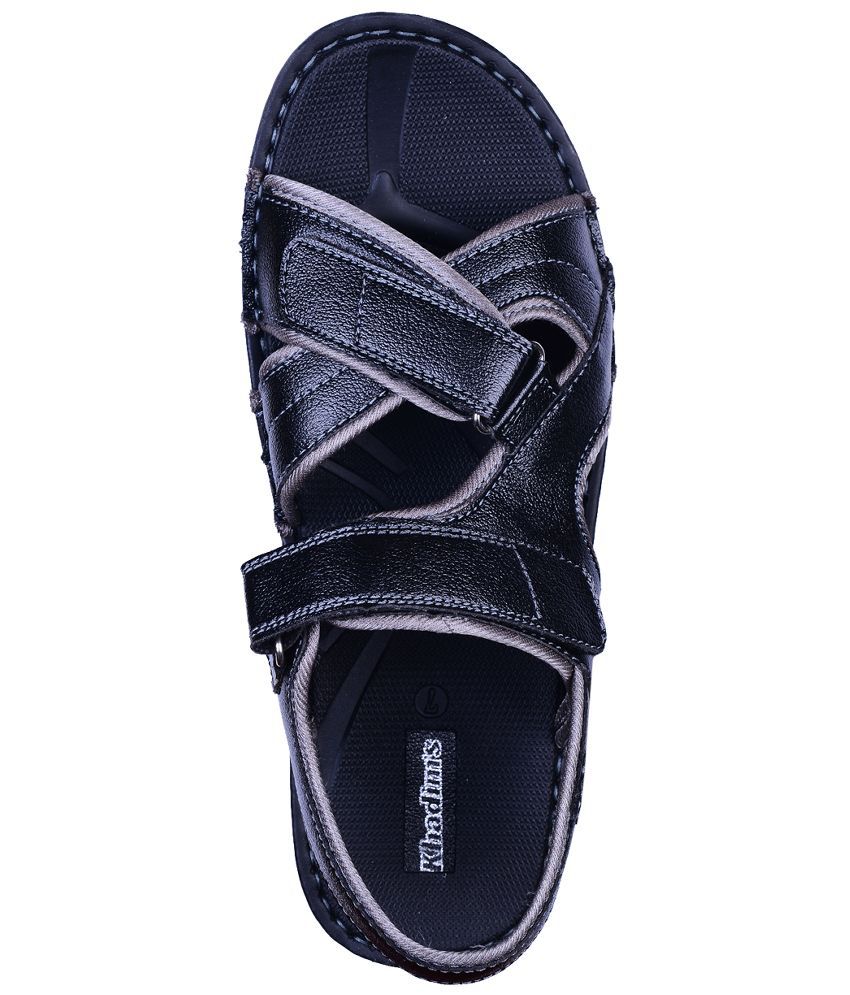 Khadim's Black Sandals Price in India- Buy Khadim's Black Sandals ...