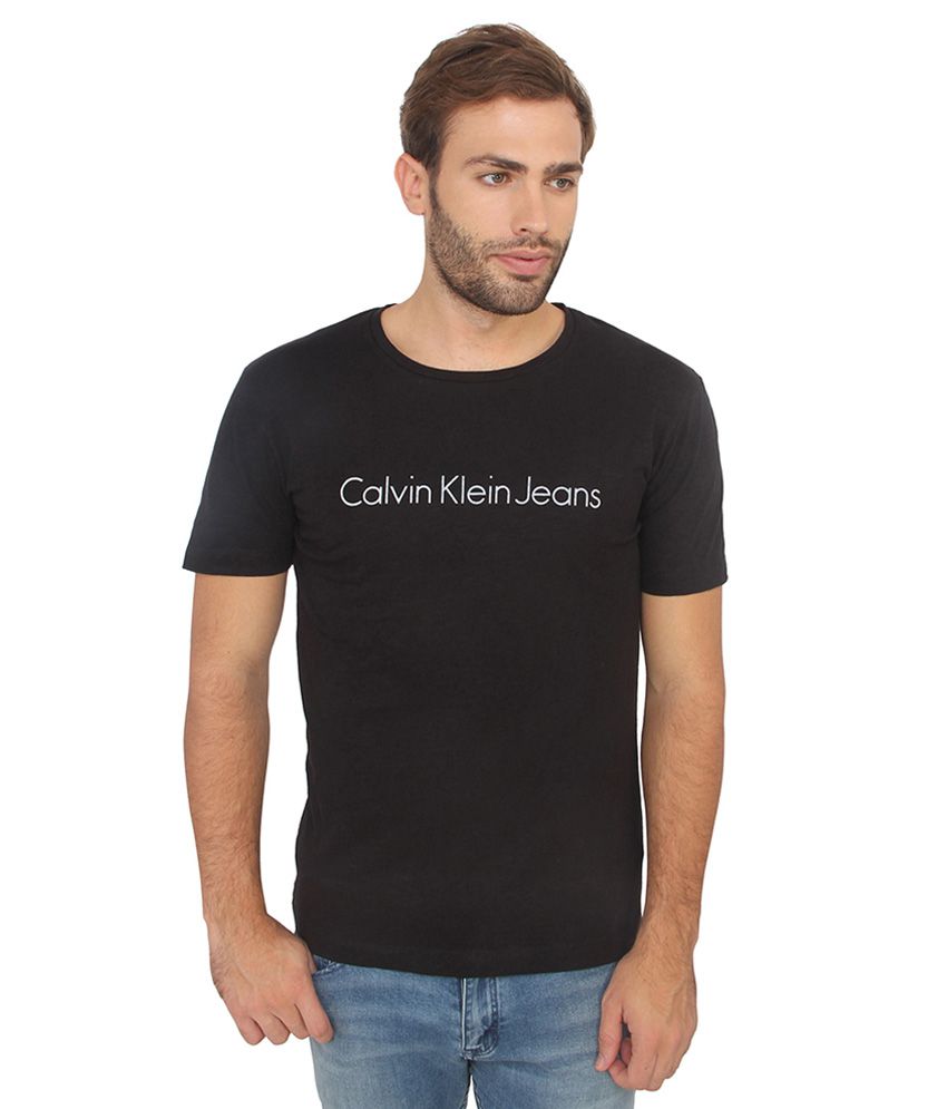 Calvin Klein Jeans Black Printed T 