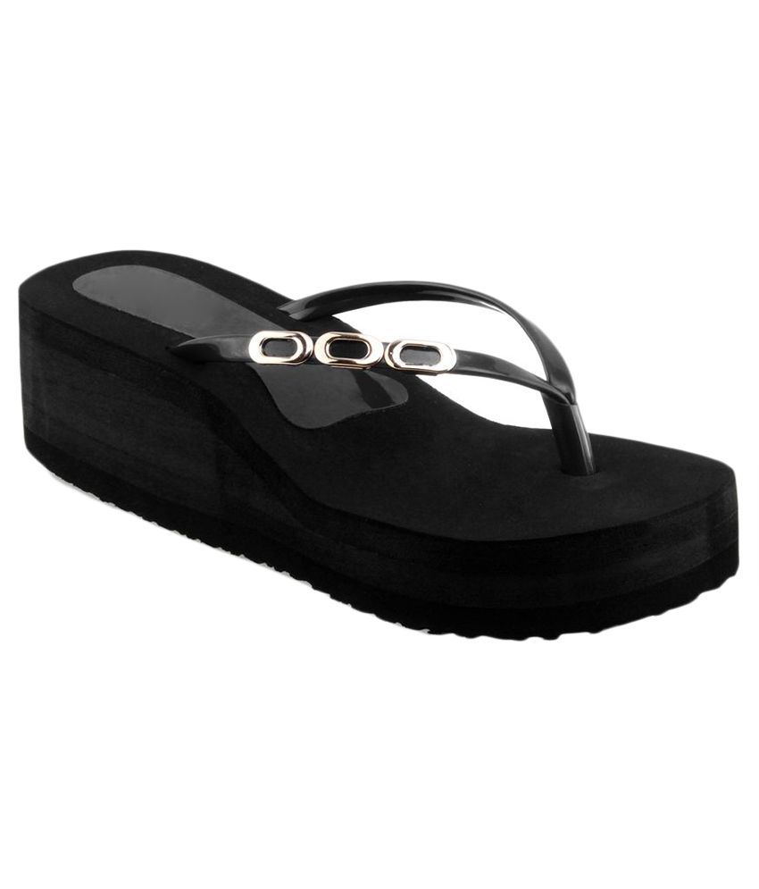 Shoe Lab Black Flip Flops Price in India- Buy Shoe Lab Black Flip Flops Online at Snapdeal