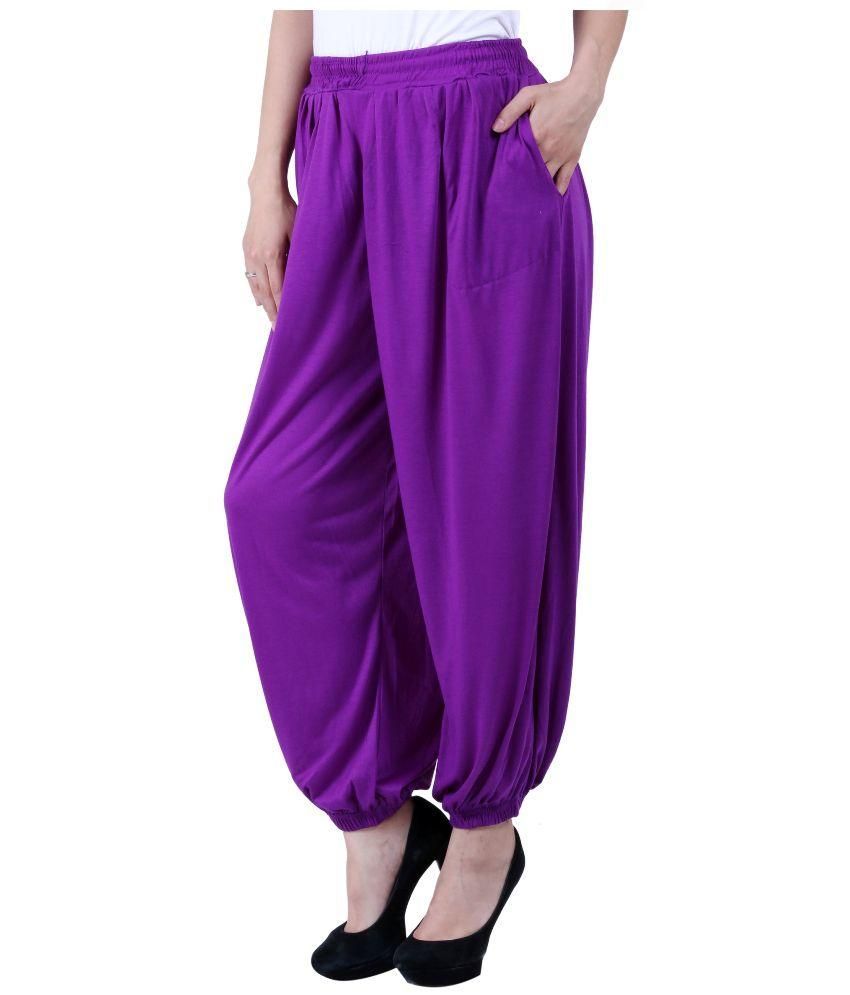 purple harem pants