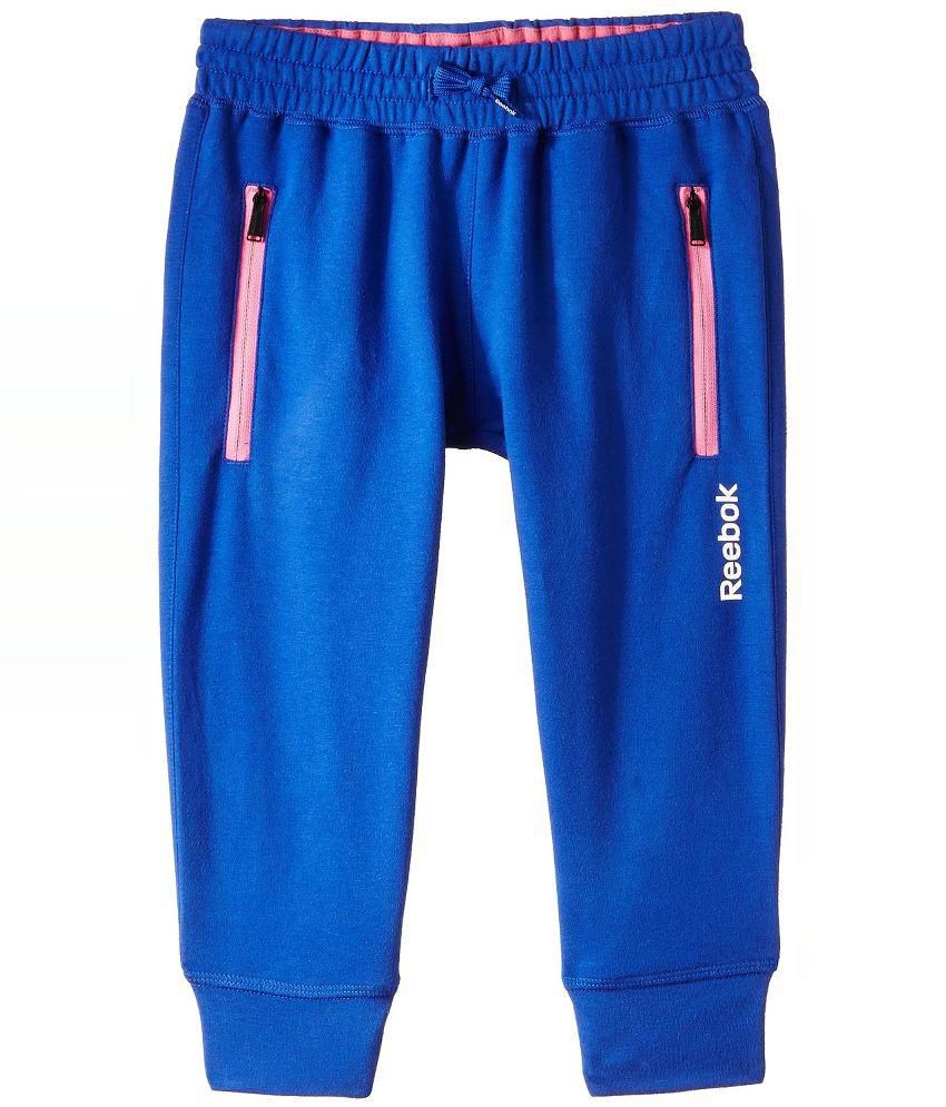 Reebok Blue Polyester Trackpant for Girls - Buy Reebok Blue Polyester ...