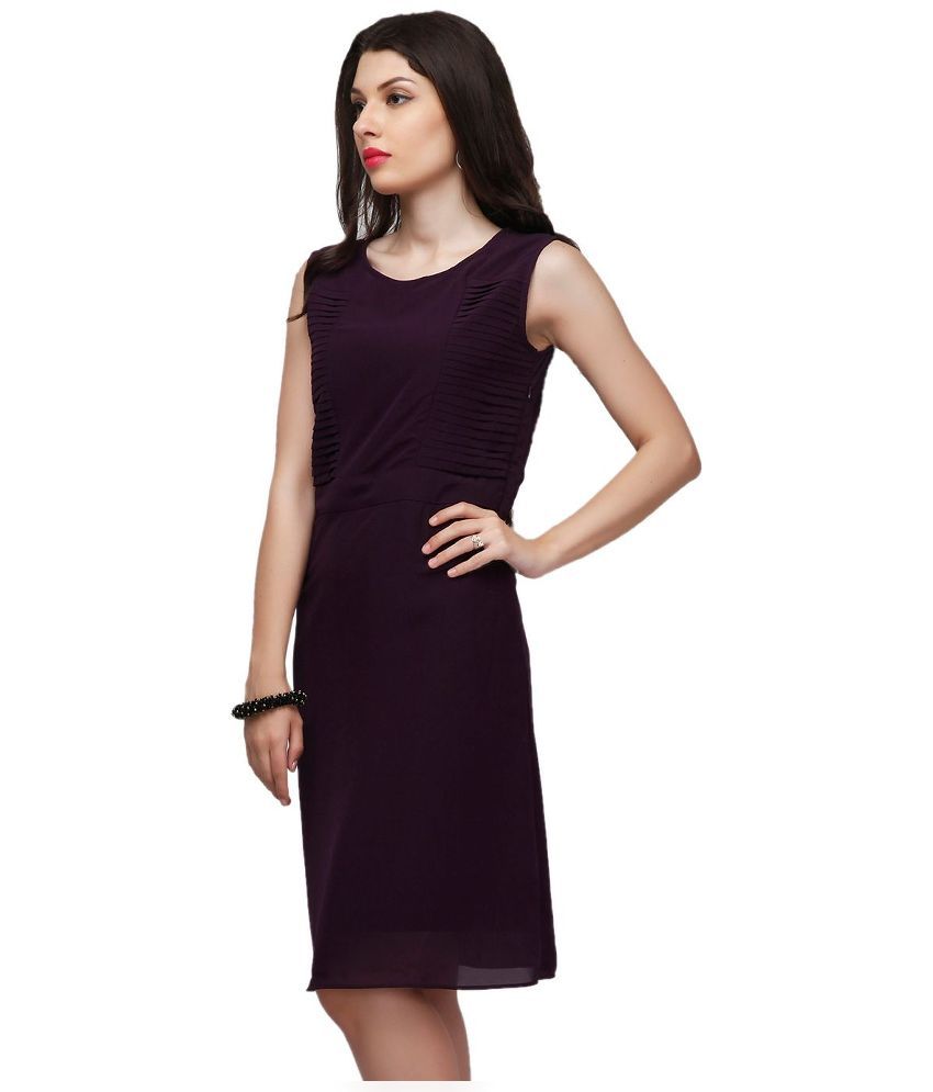 Eavan Purple Poly Georgette Dresses - Buy Eavan Purple Poly Georgette ...