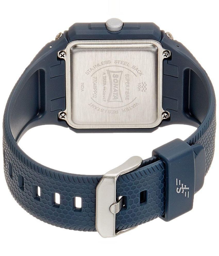 sonata grey dial digital watch