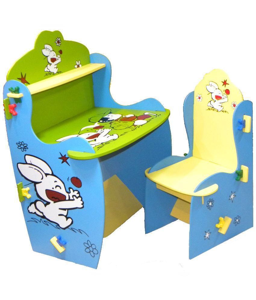Wood O Plast Kids Knock Down Study Play Table Chair Set