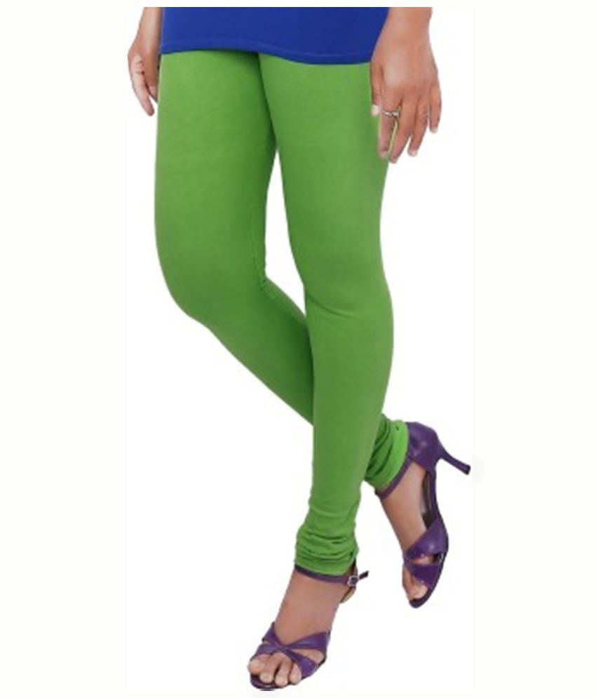 Hirshita Leggings Green Cotton Lycra 