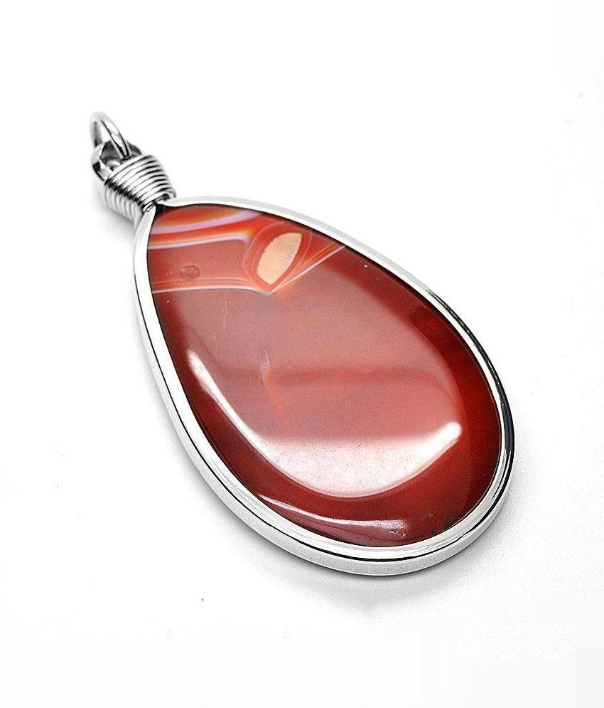 Numeroastro Red Agate(Hakik) Gemstone Pendant: Buy Numeroastro Red ...