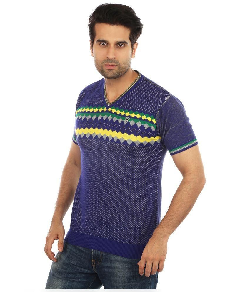 purple v neck t shirt mens