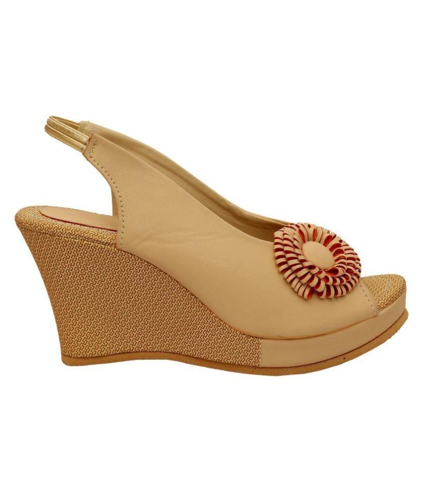 Remson India Beige Wedges Heels Price in India Buy Remson India Beige