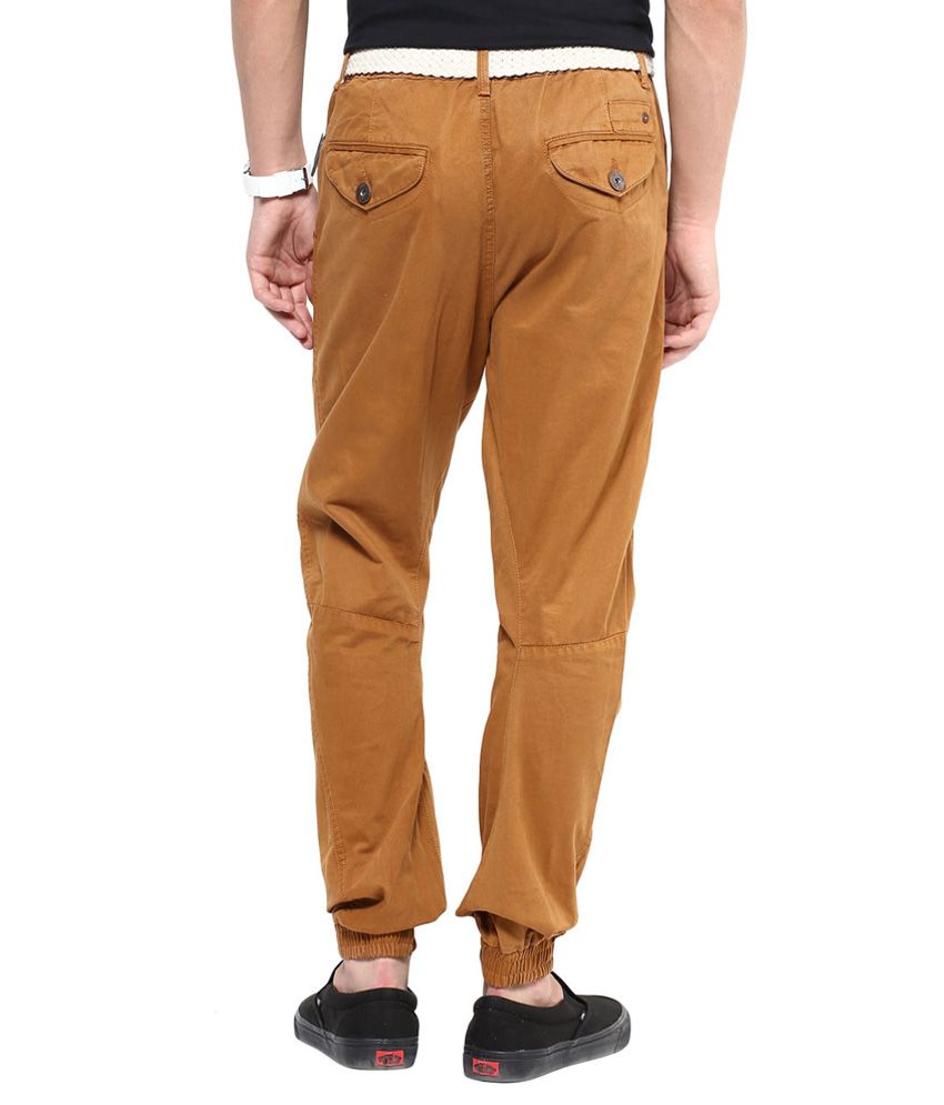 dark brown jogger pants