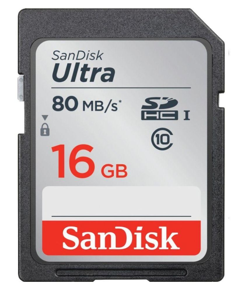     			SanDisk Ultra 16 GB SDHC 80 MB/s Class 10 Memory Card